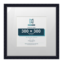Louis Range Black Picture, Photo & Poster Frame with White Mount - 50x50cm Frame for 30x30cm Photo, Black