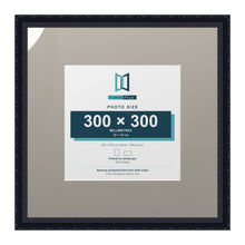 Louis Range Black Picture, Photo & Poster Frame with Dawn Grey Mount - 50x50cm Frame for 30x30cm Photo, Black