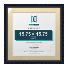 Louis Range Black Picture, Photo & Poster Frame with Ivory Mount - 50x50cm Frame for 40x40cm Photo, Black
