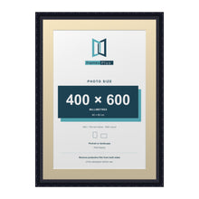 Louis Range Black Picture, Photo & Poster Frame with Ivory Mount - 70x50cm Frame for 60x40cm Photo, Black