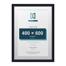 Louis Range Black Picture, Photo & Poster Frame with White Mount - 70x50cm Frame for 60x40cm Photo, Black