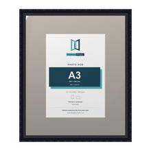Louis Range Black Picture, Photo & Poster Frame with Dawn Grey Mount - 24x20" Frame for A3 Photo, Black