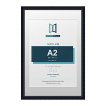 Louis Range Black Picture, Photo & Poster Frame with White Mount - 30x20" Frame for A2 Photo, Black