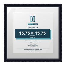Louis Range Black Picture, Photo & Poster Frame with White Mount - 52x52cm Frame for 40x40cm Photo, Black