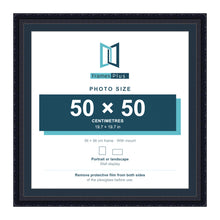 Louis Range Black Picture, Photo & Poster Frame with Pacific Blue Mount - 56x56cm Frame for 50x50cm Photo, Black