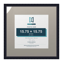 Louis Range Black Picture, Photo & Poster Frame with Dawn Grey Mount - 60x60cm Frame for 40x40cm Photo, Black