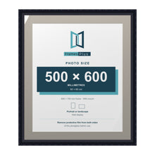 Louis Range Black Picture, Photo & Poster Frame with Dawn Grey Mount - 70x60cm Frame for 60x50cm Photo, Black