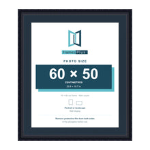 Louis Range Black Picture, Photo & Poster Frame with Pacific Blue Mount - 70x60cm Frame for 60x50cm Photo, Black