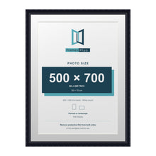 Louis Range Black Picture, Photo & Poster Frame with White Mount - 80x60cm Frame for 70x50cm Photo, Black
