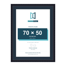 Louis Range Black Picture, Photo & Poster Frame with Pacific Blue Mount - 80x60cm Frame for 70x50cm Photo, Black