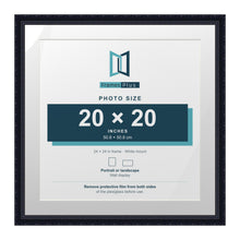 Louis Range Black Picture, Photo & Poster Frame with White Mount - 24x24" Frame for 20x20" Photo, Black