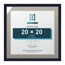 Louis Range Black Picture, Photo & Poster Frame with Dawn Grey Mount - 24x24" Frame for 20x20" Photo, Black