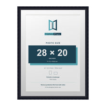 Louis Range Black Picture, Photo & Poster Frame with White Mount - 32x24" Frame for 28x20" Photo, Black