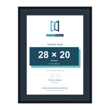 Louis Range Black Picture, Photo & Poster Frame with Pacific Blue Mount - 32x24" Frame for 28x20" Photo, Black