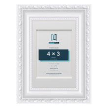 Louis Range White Picture, Photo & Poster Frame with White Mount - 6x4" Frame for 4x3" Photo, White