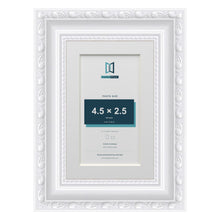 Louis Range White Picture, Photo & Poster Frame with White Mount - 6x4" Frame for 4.5x2.5" Photo, White