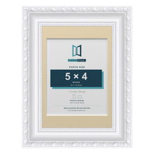 Louis Range White Picture, Photo & Poster Frame with Ivory Mount - 7x5" Frame for 5x4" Photo, White