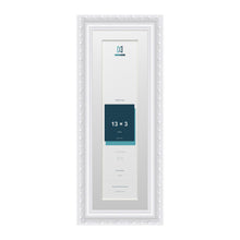 Louis Range White Picture, Photo & Poster Frame with White Mount - 15x5" Frame for 13x3" Photo, White