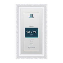Louis Range White Picture, Photo & Poster Frame with White Mount - 30x15cm Frame for 25x10cm Photo, White