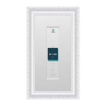 Louis Range White Picture, Photo & Poster Frame with White Mount - 30x15cm Frame for 20x5cm Photo, White