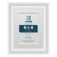 Louis Range White Picture, Photo & Poster Frame with White Mount - 8x6" Frame for 6x4" Photo, White