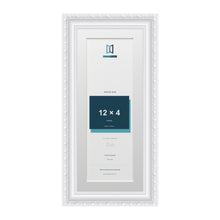 Louis Range White Picture, Photo & Poster Frame with White Mount - 14x6" Frame for 12x4" Photo, White
