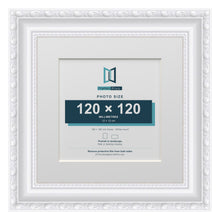 Louis Range White Picture, Photo & Poster Frame with White Mount - 18x18cm Frame for 12x12cm Photo, White
