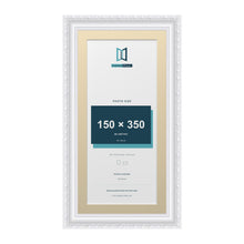 Louis Range White Picture, Photo & Poster Frame with Ivory Mount - 40x20cm Frame for 35x15cm Photo, White