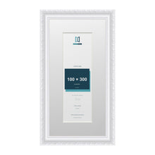 Louis Range White Picture, Photo & Poster Frame with White Mount - 40x20cm Frame for 30x10cm Photo, White