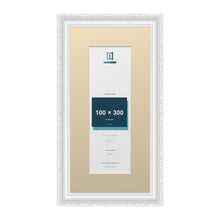 Louis Range White Picture, Photo & Poster Frame with Ivory Mount - 40x20cm Frame for 30x10cm Photo, White