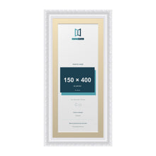 Louis Range White Picture, Photo & Poster Frame with Ivory Mount - 45x20cm Frame for 40x15cm Photo, White