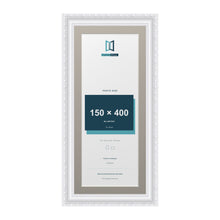 Louis Range White Picture, Photo & Poster Frame with Dawn Grey Mount - 45x20cm Frame for 40x15cm Photo, White