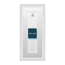 Louis Range White Picture, Photo & Poster Frame with White Mount - 50x20cm Frame for 40x10cm Photo, White