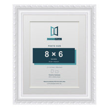 Louis Range White Picture, Photo & Poster Frame with White Mount - 10x8" Frame for 8x6" Photo, White