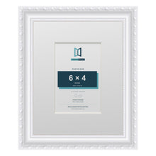 Louis Range White Picture, Photo & Poster Frame with White Mount - 10x8" Frame for 6x4" Photo, White
