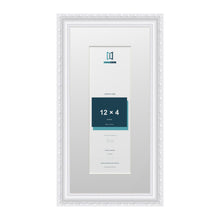 Louis Range White Picture, Photo & Poster Frame with White Mount - 16x8" Frame for 12x4" Photo, White