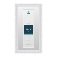 Louis Range White Picture, Photo & Poster Frame with White Mount - 16x8" Frame for 14x4" Photo, White