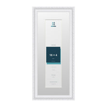 Louis Range White Picture, Photo & Poster Frame with White Mount - 20x8" Frame for 16x4" Photo, White