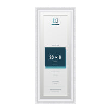 Louis Range White Picture, Photo & Poster Frame with White Mount - 22x8" Frame for 20x6" Photo, White