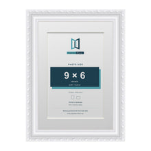 Louis Range White Picture, Photo & Poster Frame with White Mount - A4 Frame for 9x6" Photo, White