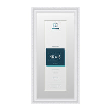 Louis Range White Picture, Photo & Poster Frame with White Mount - 20x9" Frame for 16x5" Photo, White