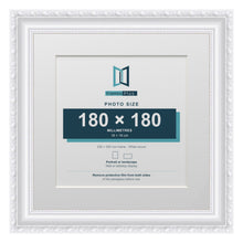 Louis Range White Picture, Photo & Poster Frame with White Mount - 25x25cm Frame for 18x18cm Photo, White