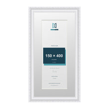 Louis Range White Picture, Photo & Poster Frame with White Mount - 50x25cm Frame for 40x15cm Photo, White