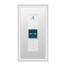 Louis Range White Picture, Photo & Poster Frame with White Mount - 50x25cm Frame for 35x10cm Photo, White