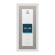 Louis Range White Picture, Photo & Poster Frame with Dawn Grey Mount - 60x25cm Frame for 50x15cm Photo, White