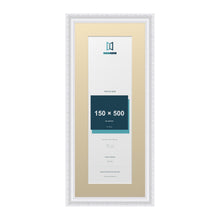 Louis Range White Picture, Photo & Poster Frame with Ivory Mount - 60x25cm Frame for 50x15cm Photo, White