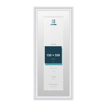 Louis Range White Picture, Photo & Poster Frame with White Mount - 65x25cm Frame for 55x15cm Photo, White