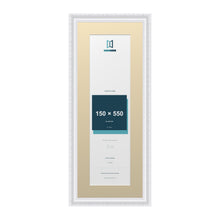 Louis Range White Picture, Photo & Poster Frame with Ivory Mount - 65x25cm Frame for 55x15cm Photo, White