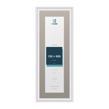Louis Range White Picture, Photo & Poster Frame with Dawn Grey Mount - 70x25cm Frame for 60x15cm Photo, White
