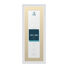 Louis Range White Picture, Photo & Poster Frame with Ivory Mount - 70x25cm Frame for 60x15cm Photo, White